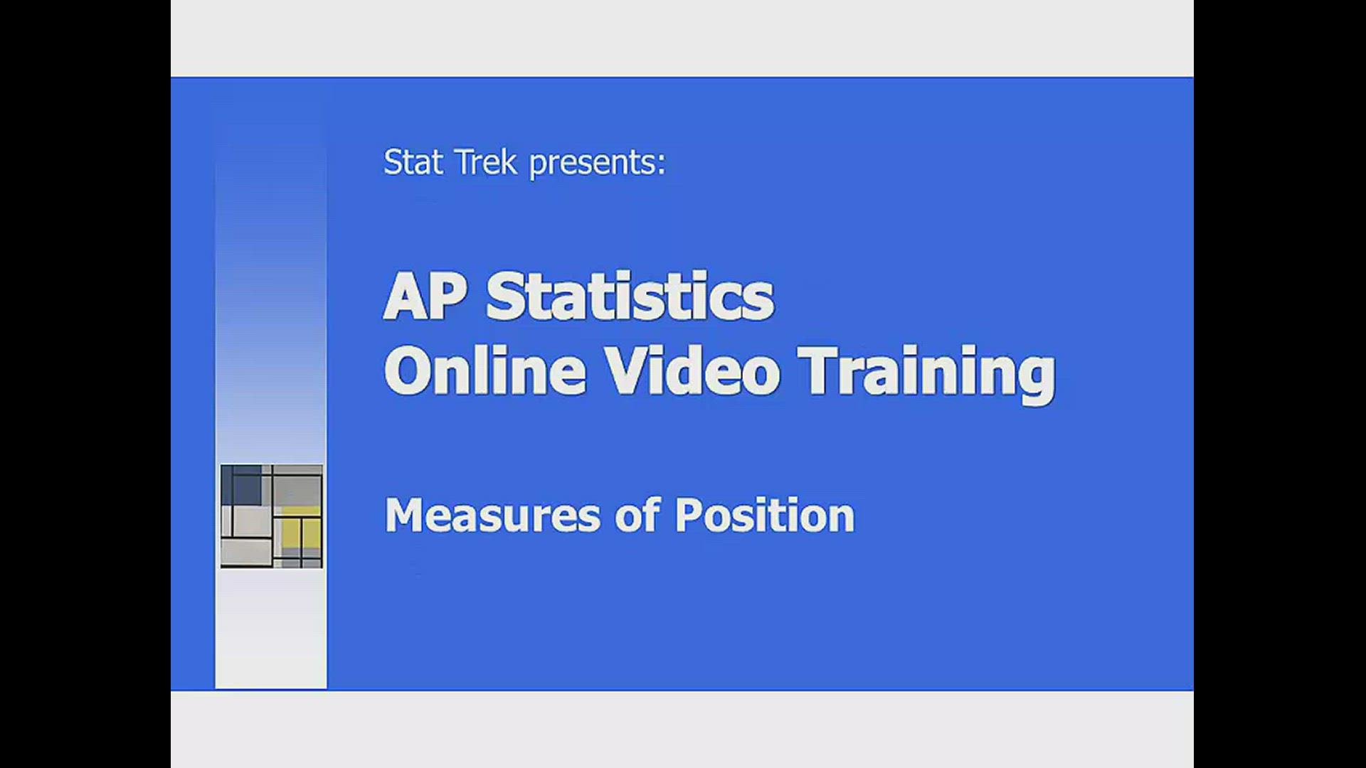 'Video thumbnail for AP Statistics: Percentiles, Quartiles, z-Scores (measures of position)'