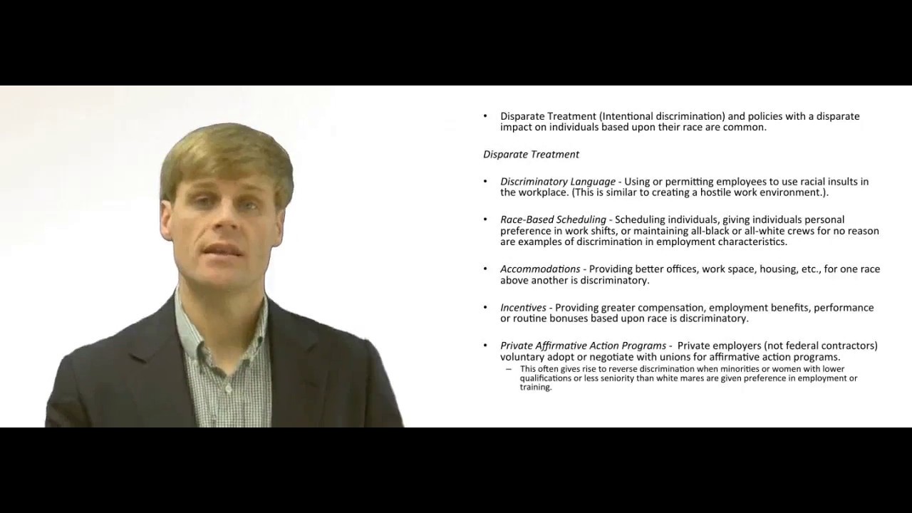 'Video thumbnail for Race Discrimination Under Title VII'
