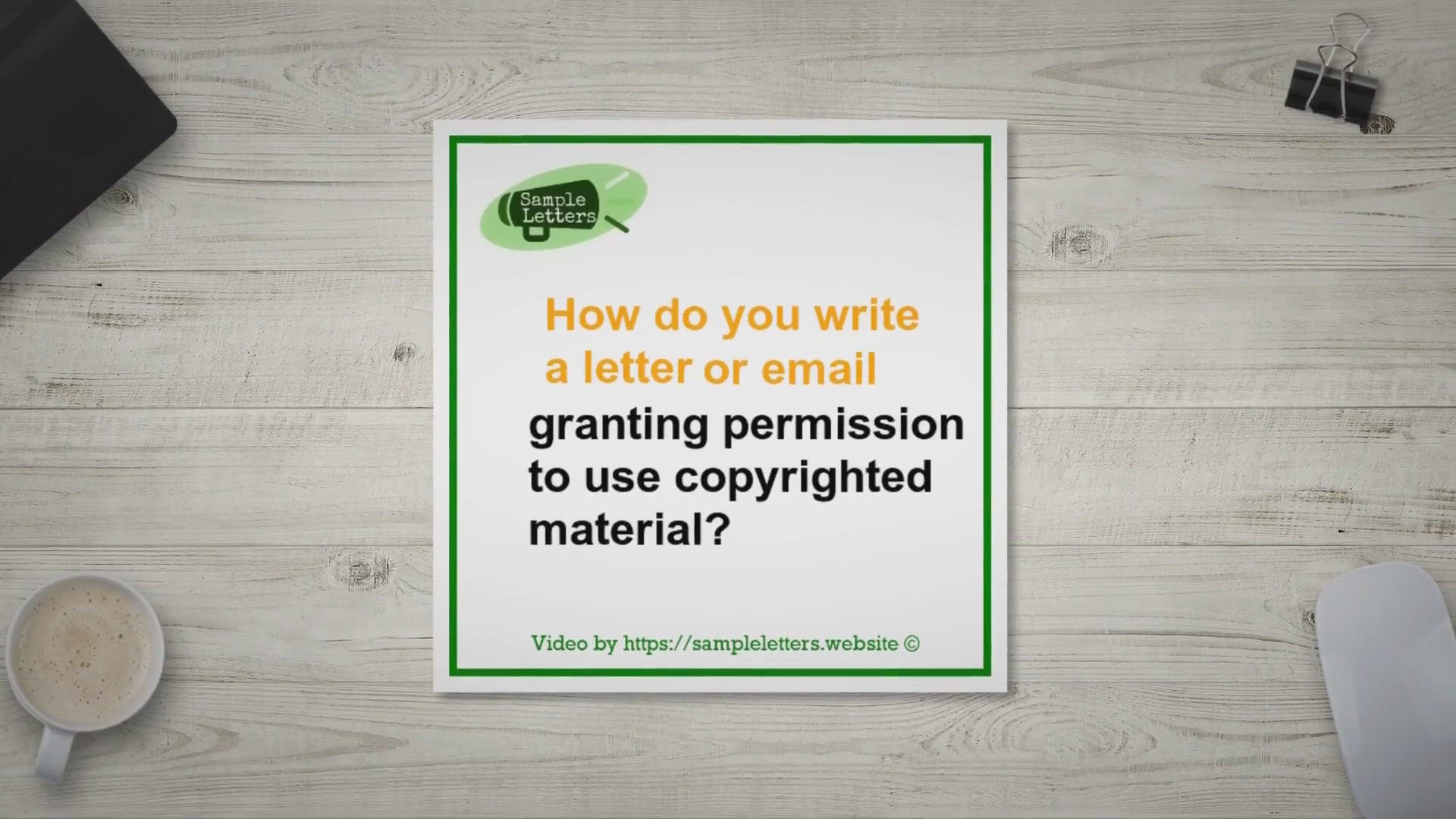Video thumbnail for How do you write a letter or email granting permission to use your copyrighted material