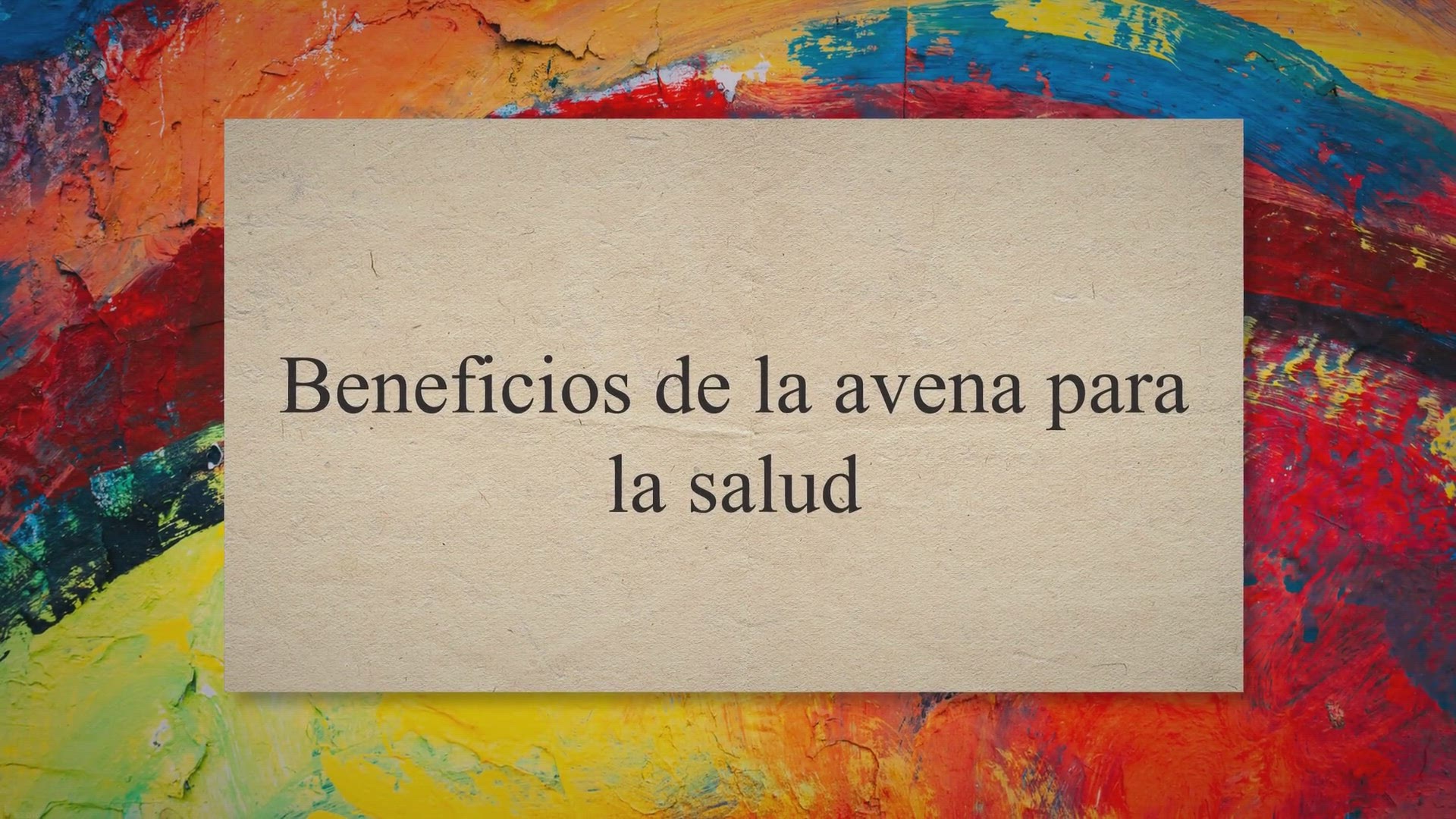'Video thumbnail for Beneficios de la avena para la salud'