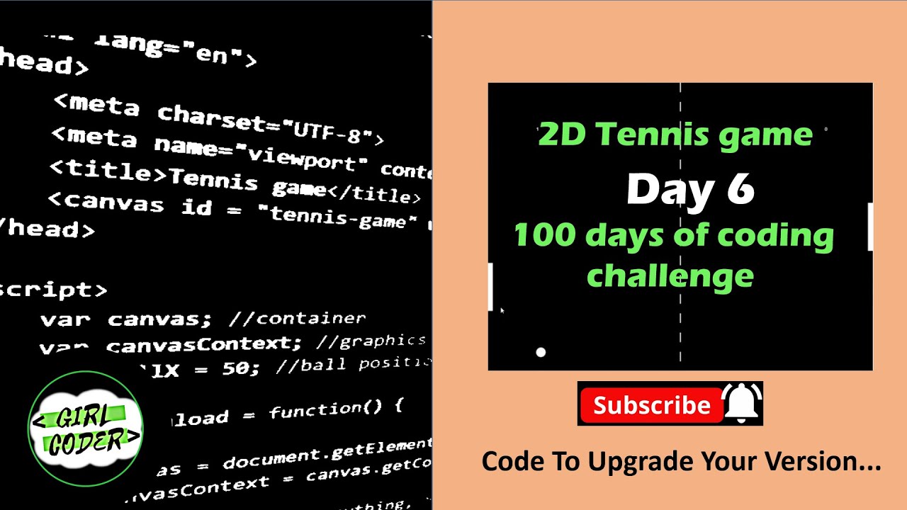 Video thumbnail for Day 6 in the Journey of 100 days of code | Collision of the ball and the paddle | 2D game