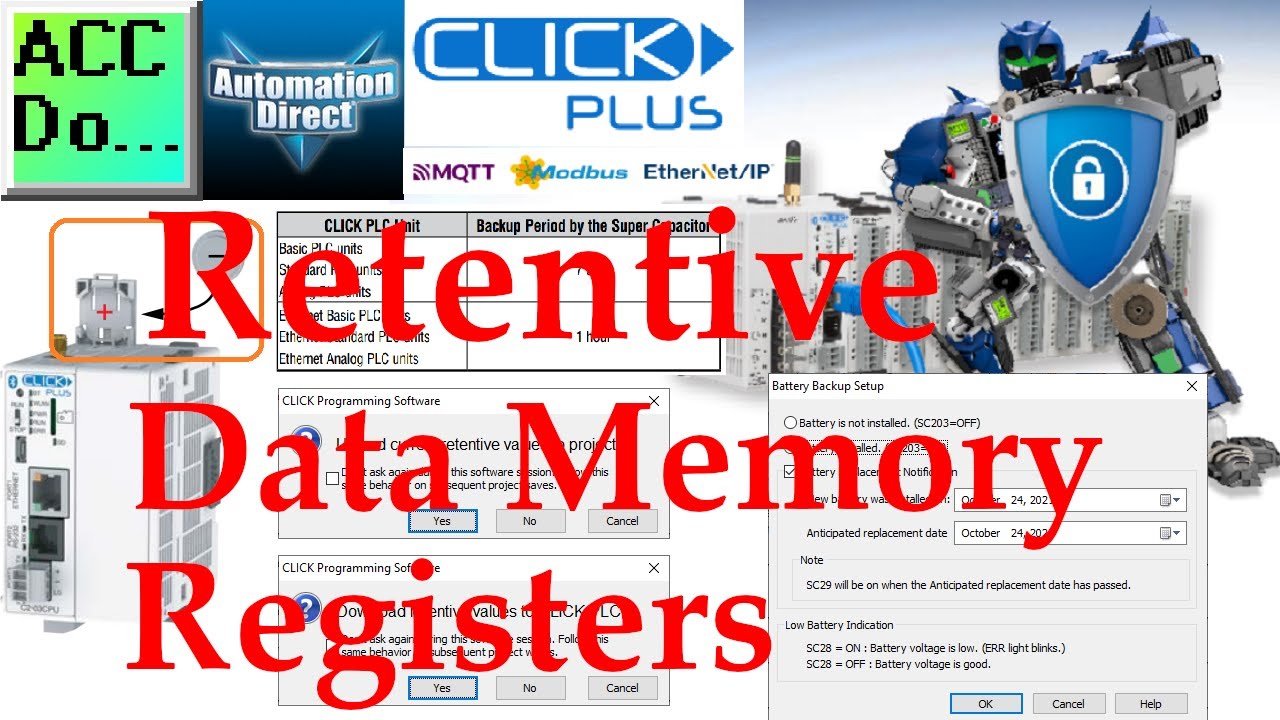 'Video thumbnail for Click PLC Retentive Data Memory Registers'