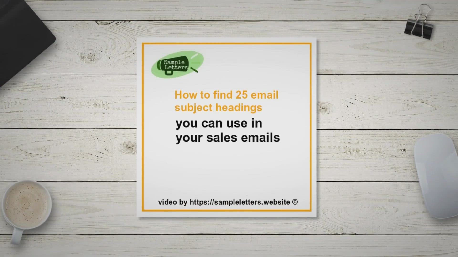 Video thumbnail for  How to write 25 super effective sales email subject headings
