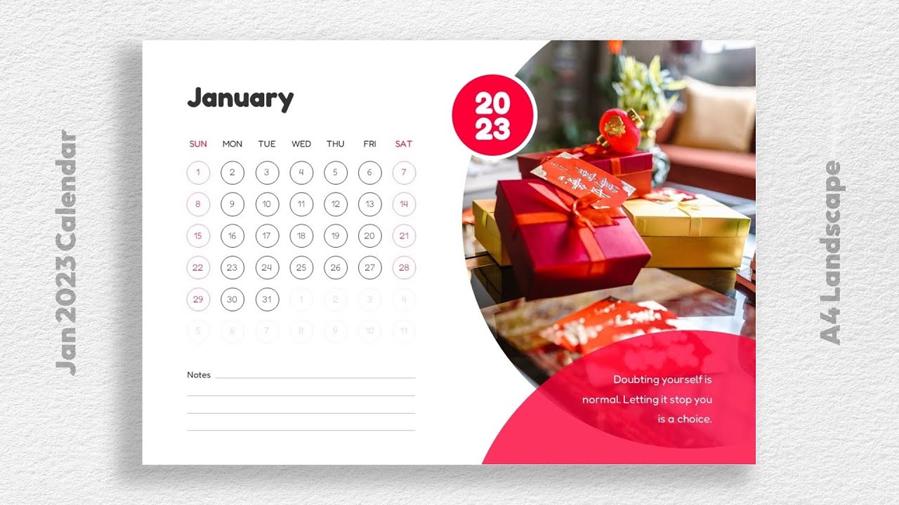 'Video thumbnail for Jan Calendar 2023 Template Free Download'