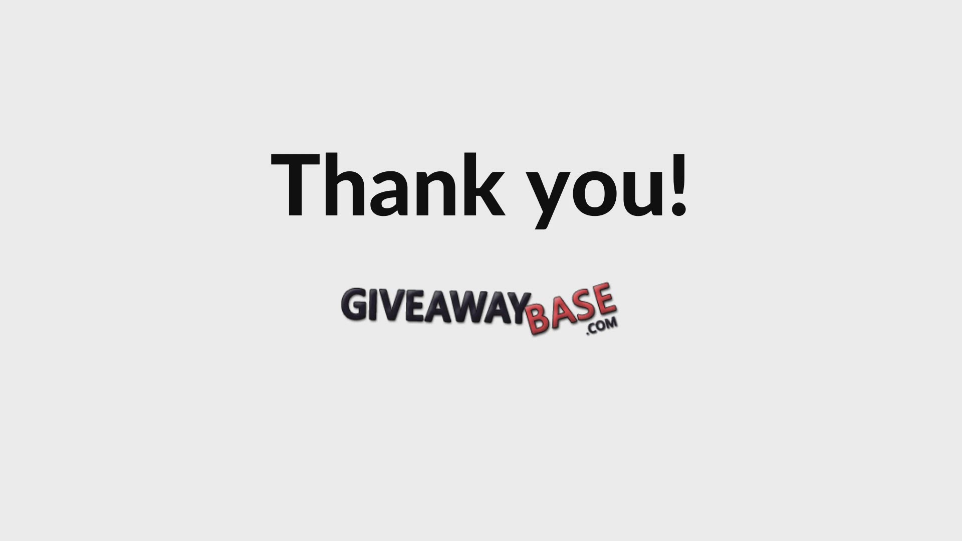 Video thumbnail for Thank you GiveawayBase.com