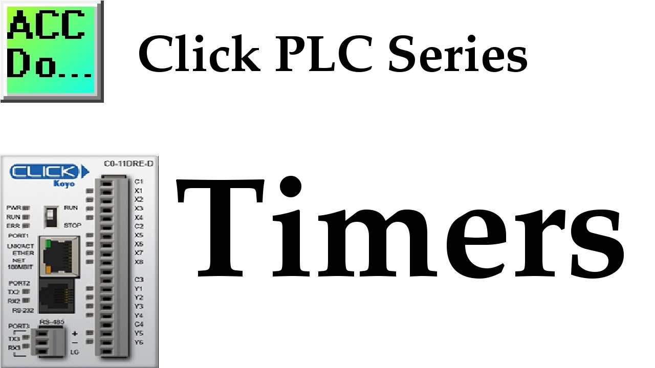 'Video thumbnail for Click PLC Timer Programming Example'