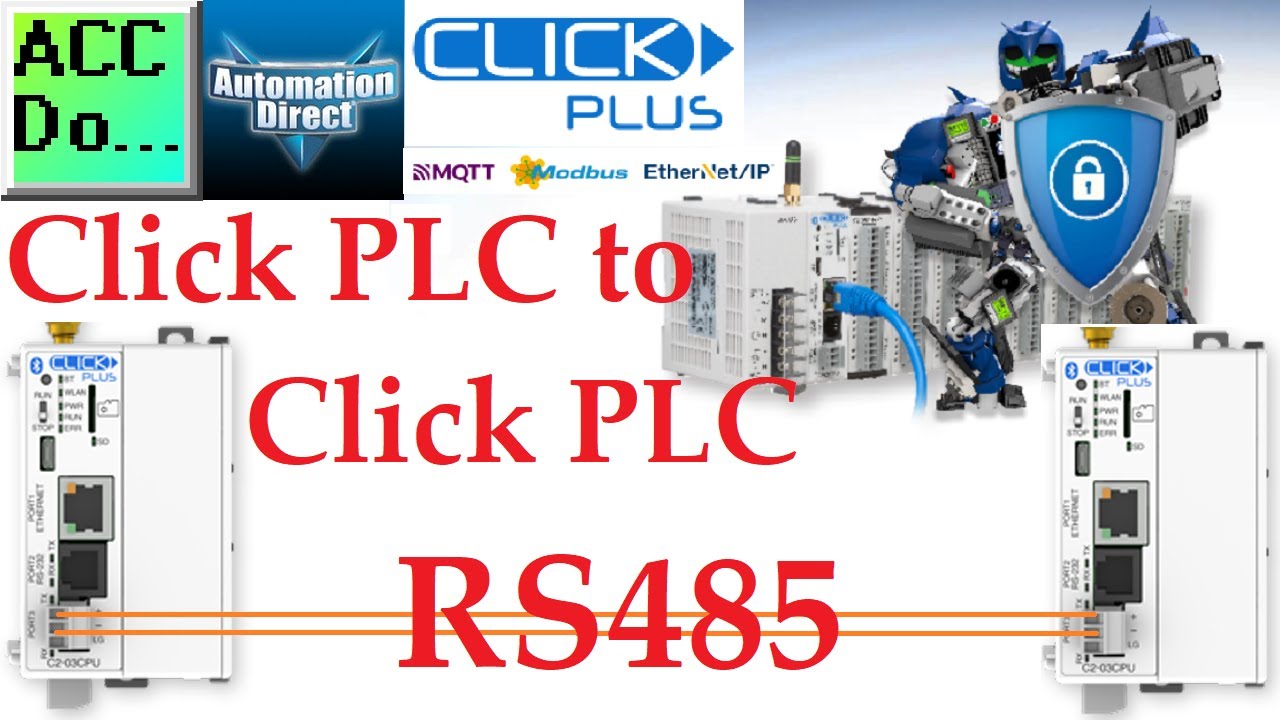 'Video thumbnail for Click PLC to Click PLC Communication RS485'