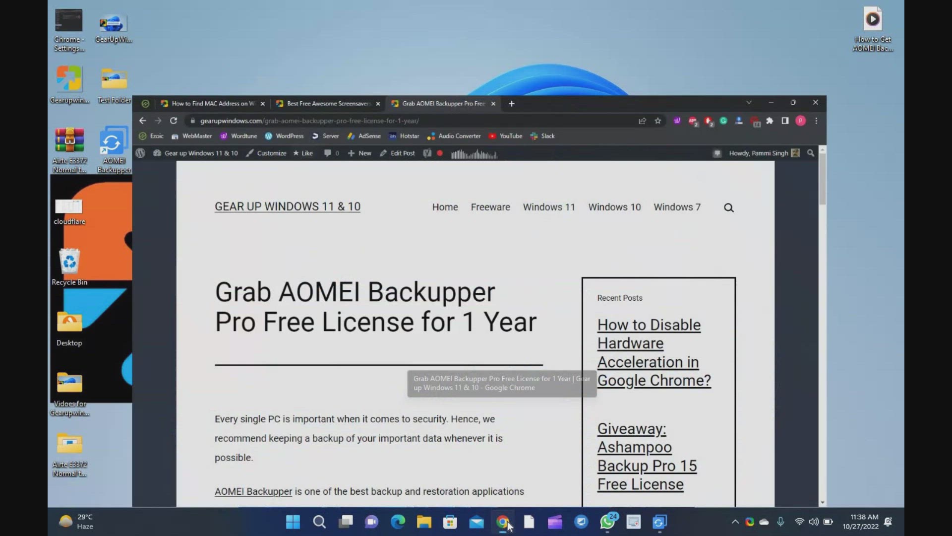 'Video thumbnail for How to Get AOMEI Backupper Pro License for Free'
