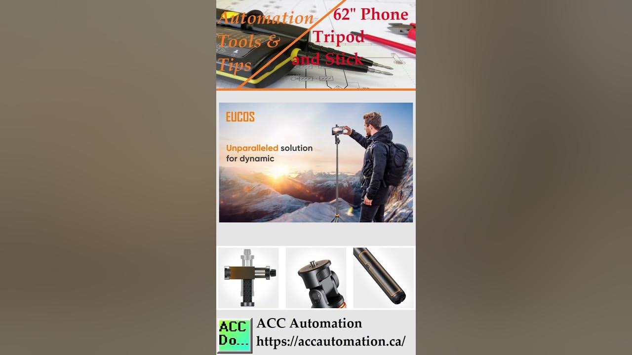 'Video thumbnail for Automation Tools - 62 Inch Phone Tripod and Stick'