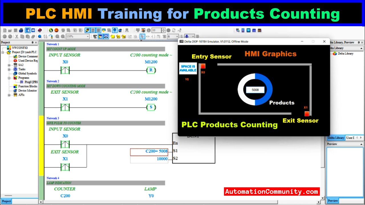 'Video thumbnail for PLC HMI Training for Products Counting - Top Industrial Course'