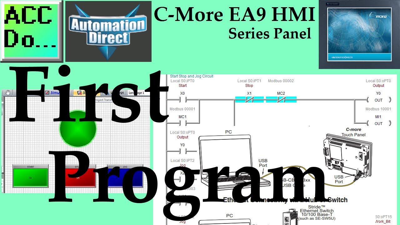'Video thumbnail for C-More First Program - EA9 HMI Series Panel'