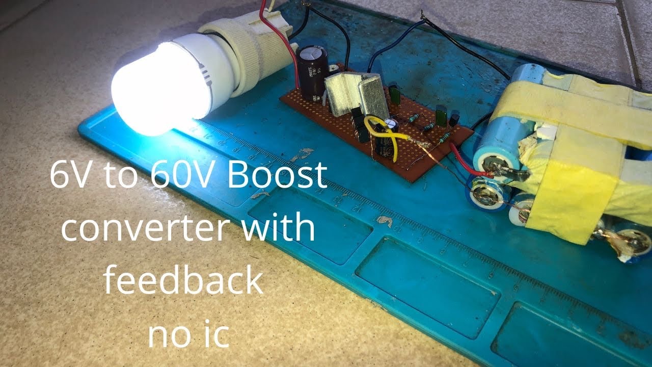 Video thumbnail for bost 5V to 60v(NO IC) 60v converter boost converter design