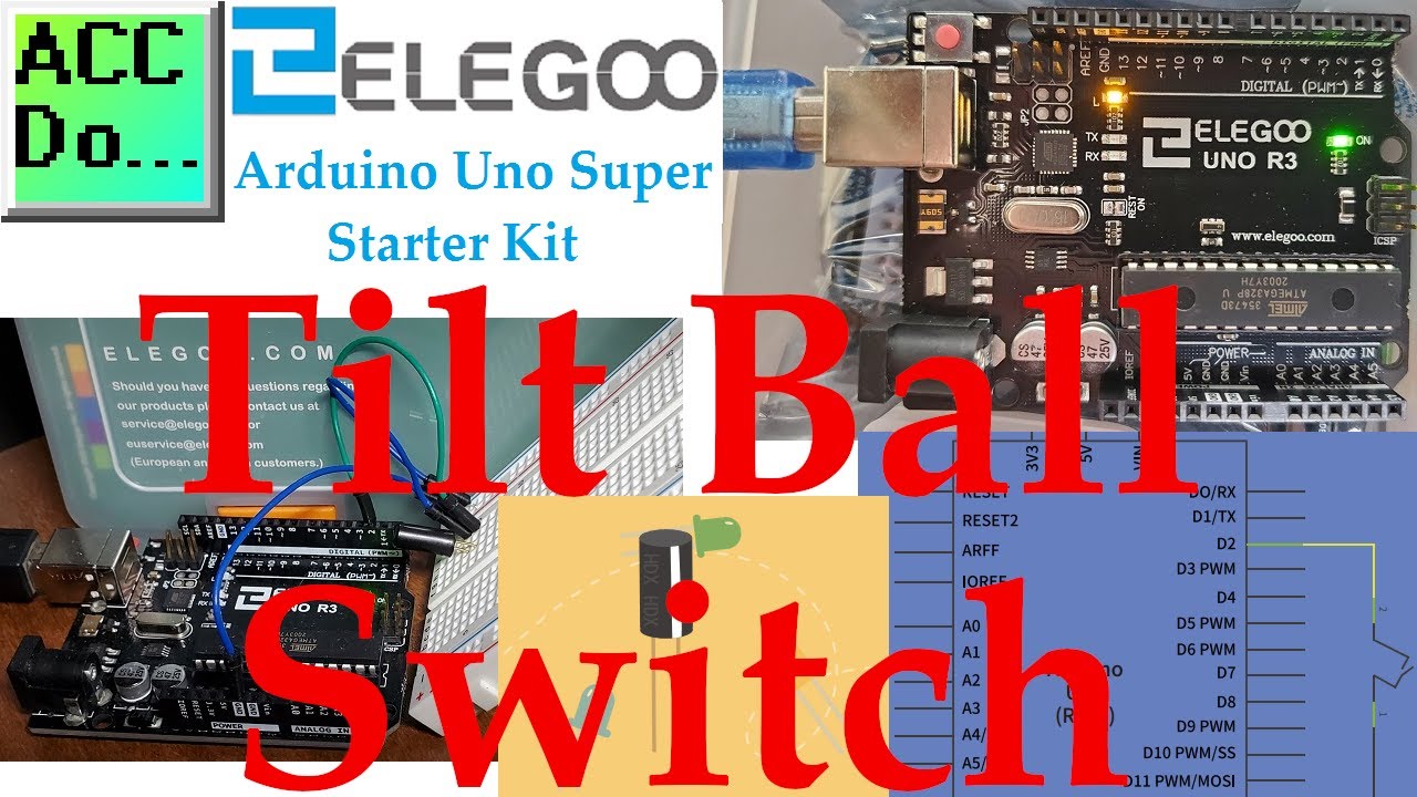 'Video thumbnail for Arduino Uno Super Starter Kit Tilt Ball Switch'