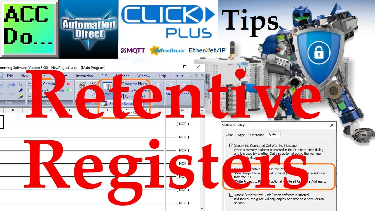 'Video thumbnail for Click PLC Retentive Registers'