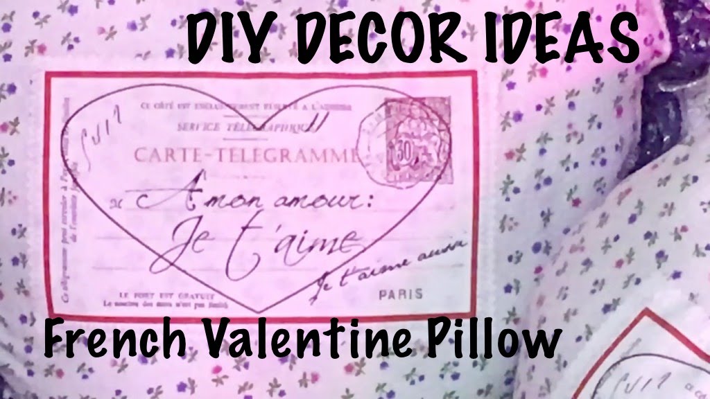 Video thumbnail for DIY Decor Ideas French Valentine Pillow