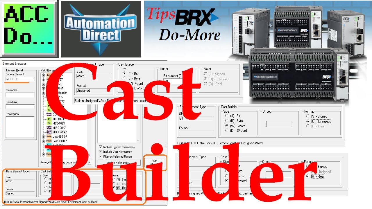'Video thumbnail for BRX Do-More PLC Cast Builder'