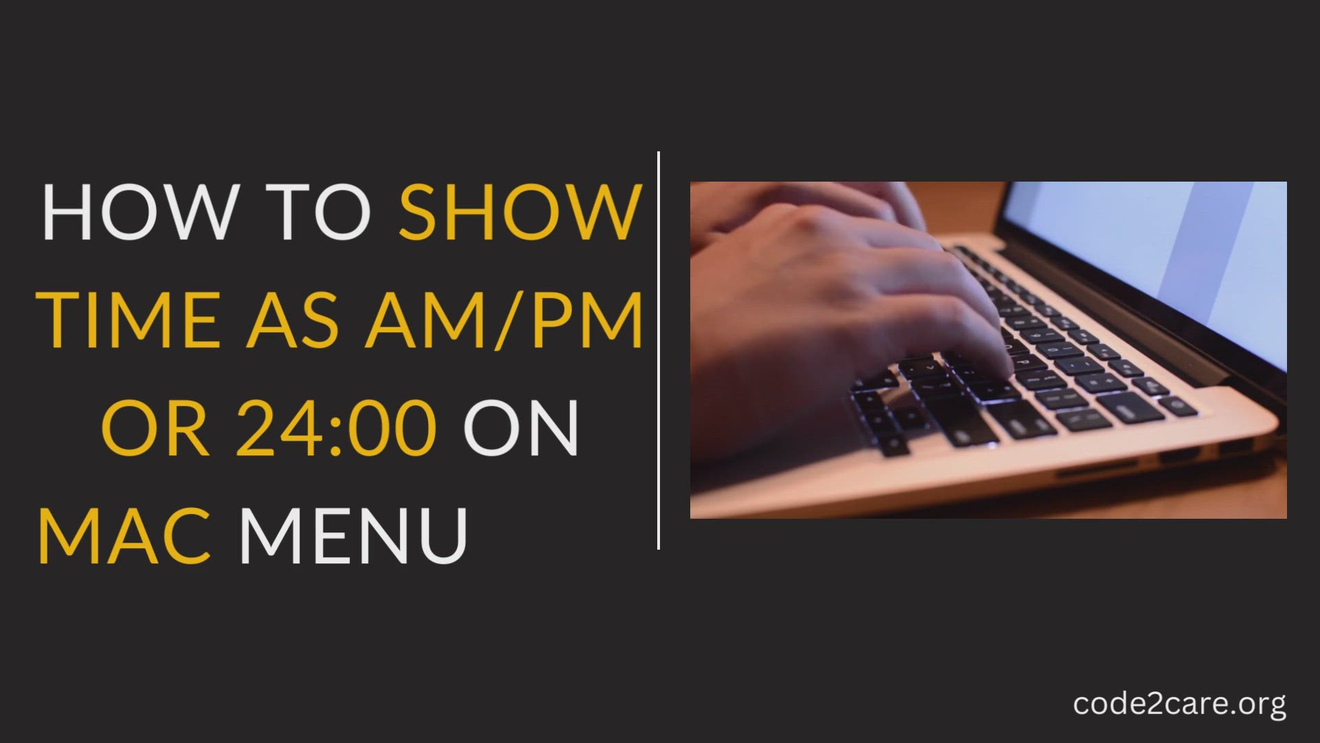 'Video thumbnail for How to show Time as AM/PM or 24:00 HOUR on Mac Menu Bar (macOS Ventura)'
