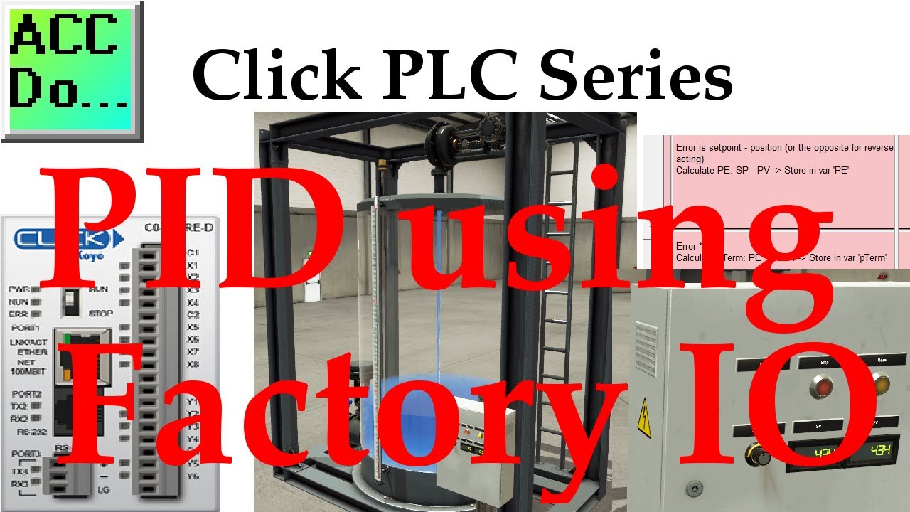 'Video thumbnail for Click PLC PID using Factory IO (3D)'