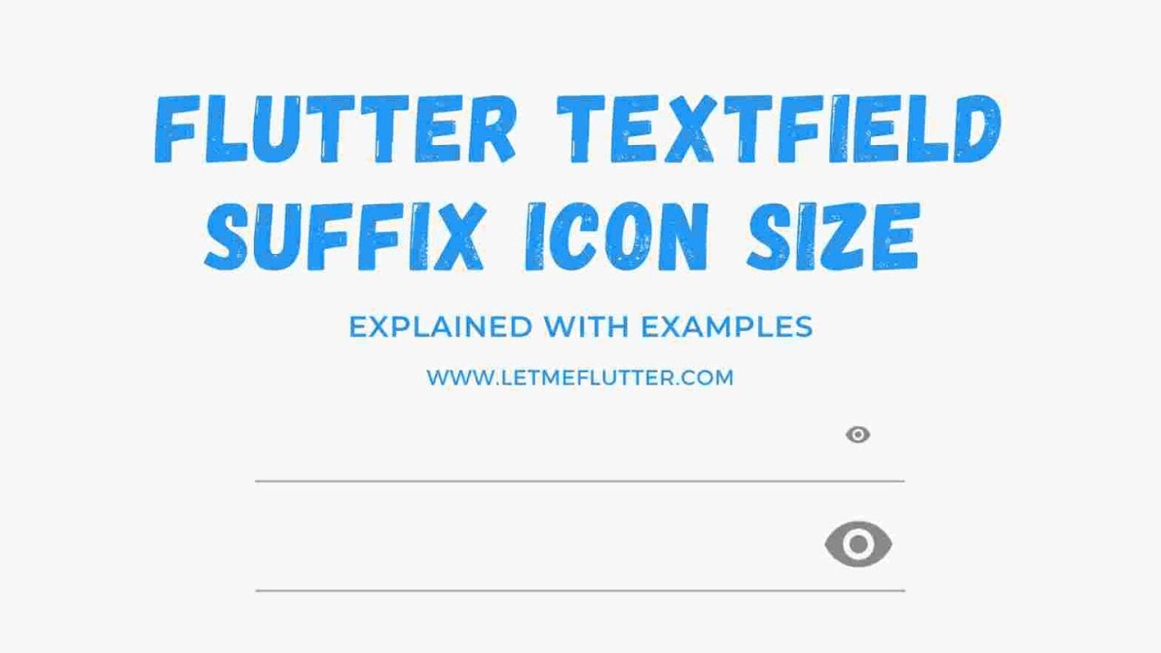 'Video thumbnail for Flutter Textfield Suffix Icon Size | Flutter Tutorial | Flutter For Beginners'