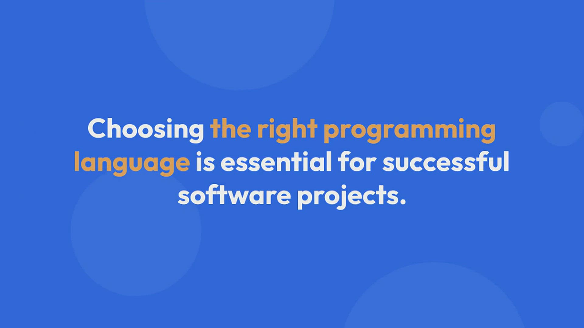'Video thumbnail for How To Choose the Best Programming Language'