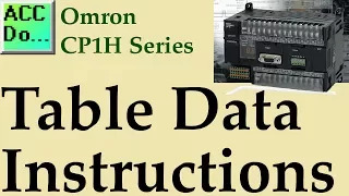 'Video thumbnail for Omron CP1H Table Data Instructions'