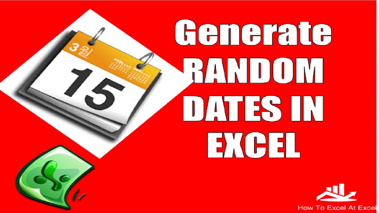 Video thumbnail for Use RANDBETWEEN and DATE to Generate Random Dates In Excel