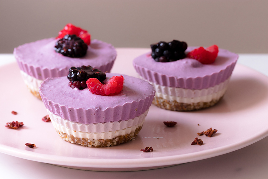 'Video thumbnail for Mini tartas de queso tricolor sin horno'