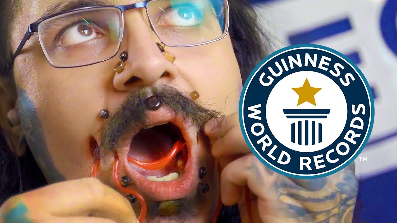 'Video thumbnail for Man with the most face flesh tunnels shares sage advice about being yourself'