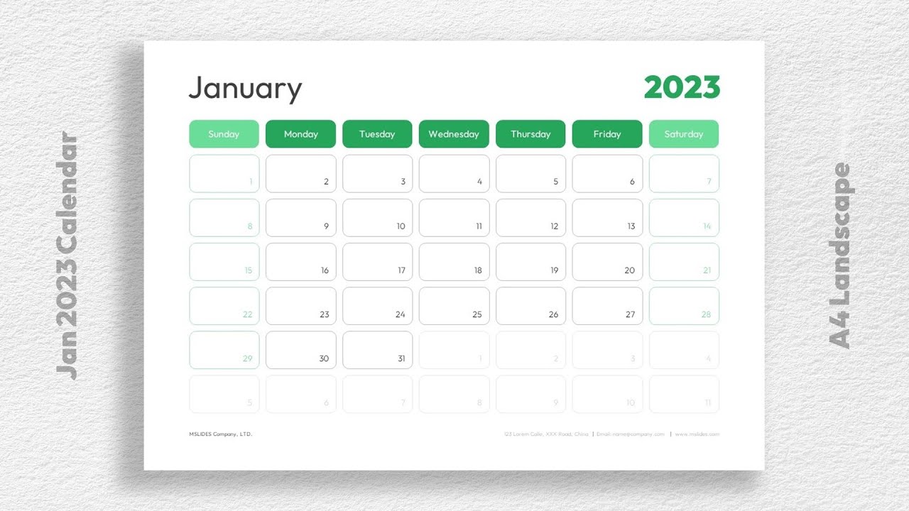 'Video thumbnail for Printable Jan 2023 Calendar Template Free Download'