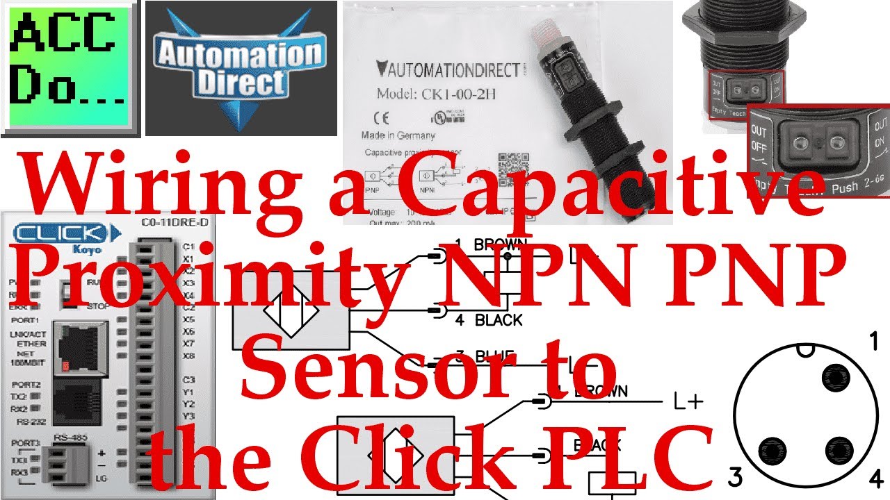 'Video thumbnail for Wiring a Capacitive NPN PNP Sensor to the Click PLC'