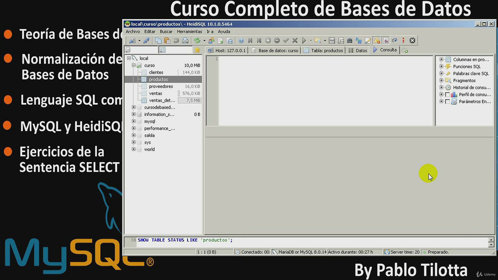 'Video thumbnail for 049 Ejercicios SELECT Agrupando y sumarizando totales uniendo varias tablas'