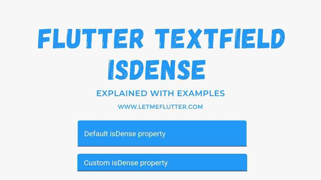 'Video thumbnail for Flutter Textfield IsDense | Flutter Tutorial | Flutter For Beginners'