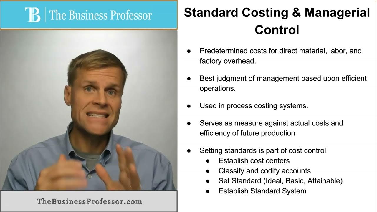 'Video thumbnail for Standard costing and Managerial Control'