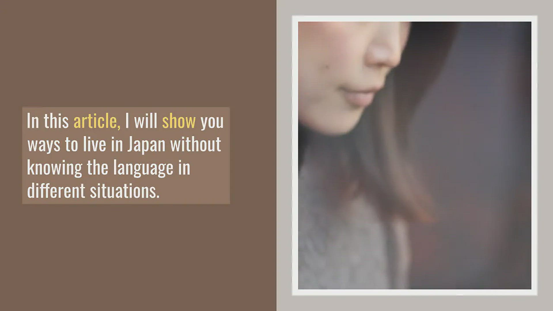 'Video thumbnail for How to live in Japan without knowing Japanese'