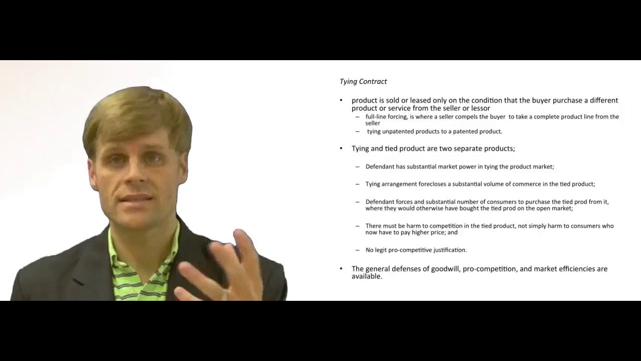 'Video thumbnail for Clayton Act Tying Arrangements'