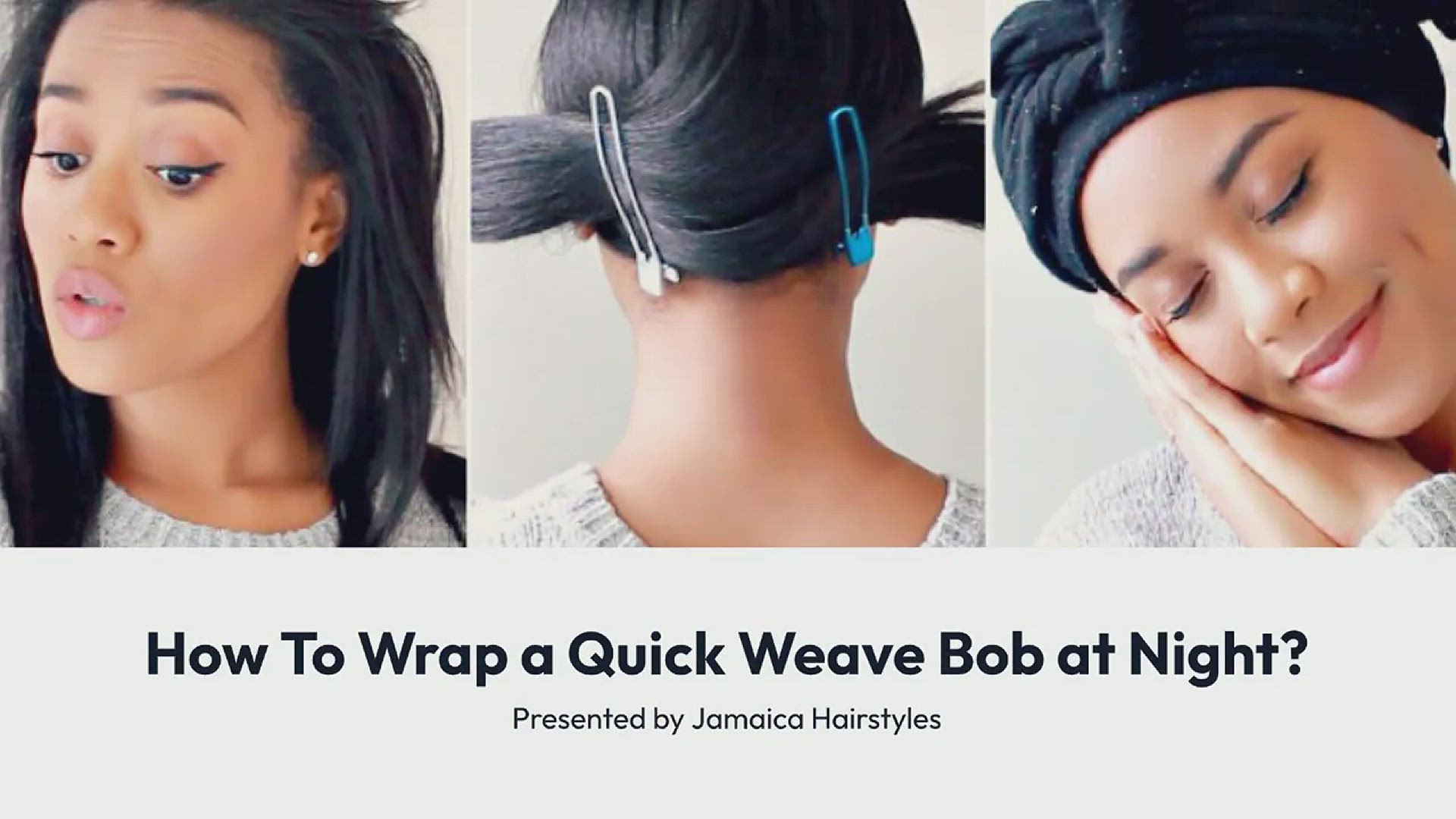 Video thumbnail for How To Wrap a Quick Weave Bob at Night