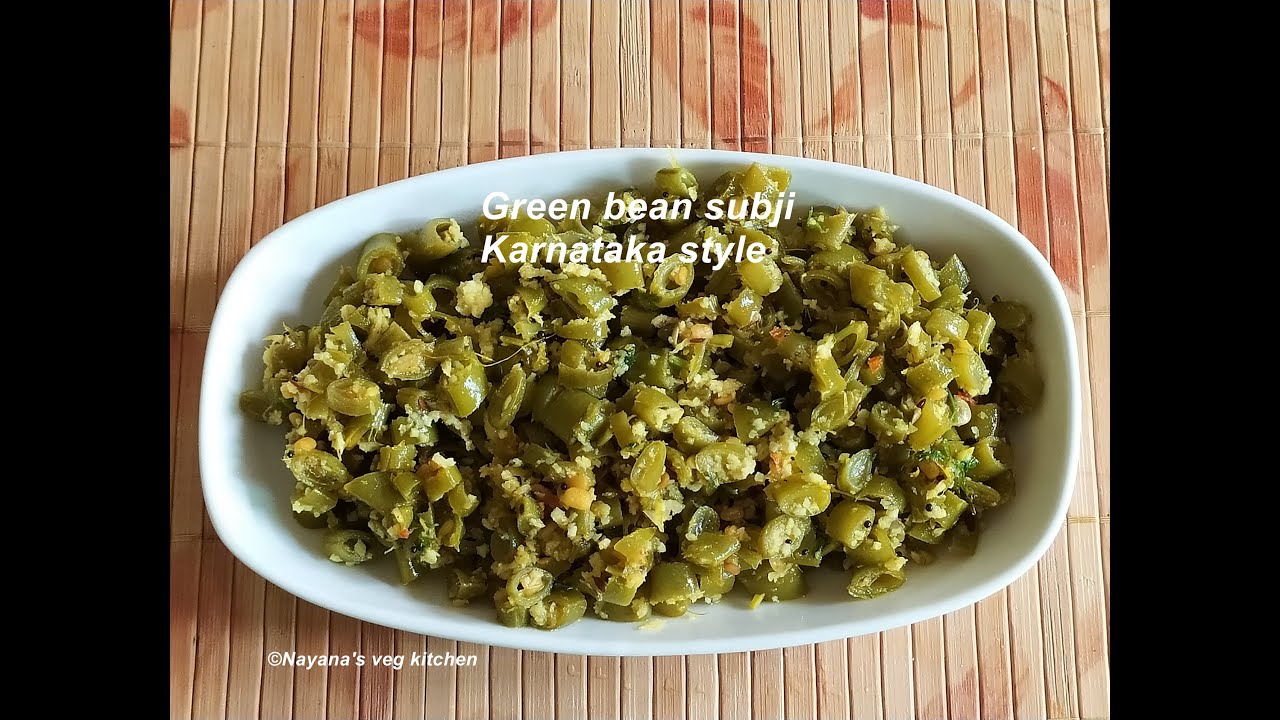 'Video thumbnail for Green bean subzi recipe - Beans palya-fry - Shravan ghevda - French beans - फरसबी /श्रावणघेवडा भाजी'