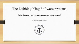 'Video thumbnail for Why Do Actors And Entertainers Need Stage Names? (Case Study)'