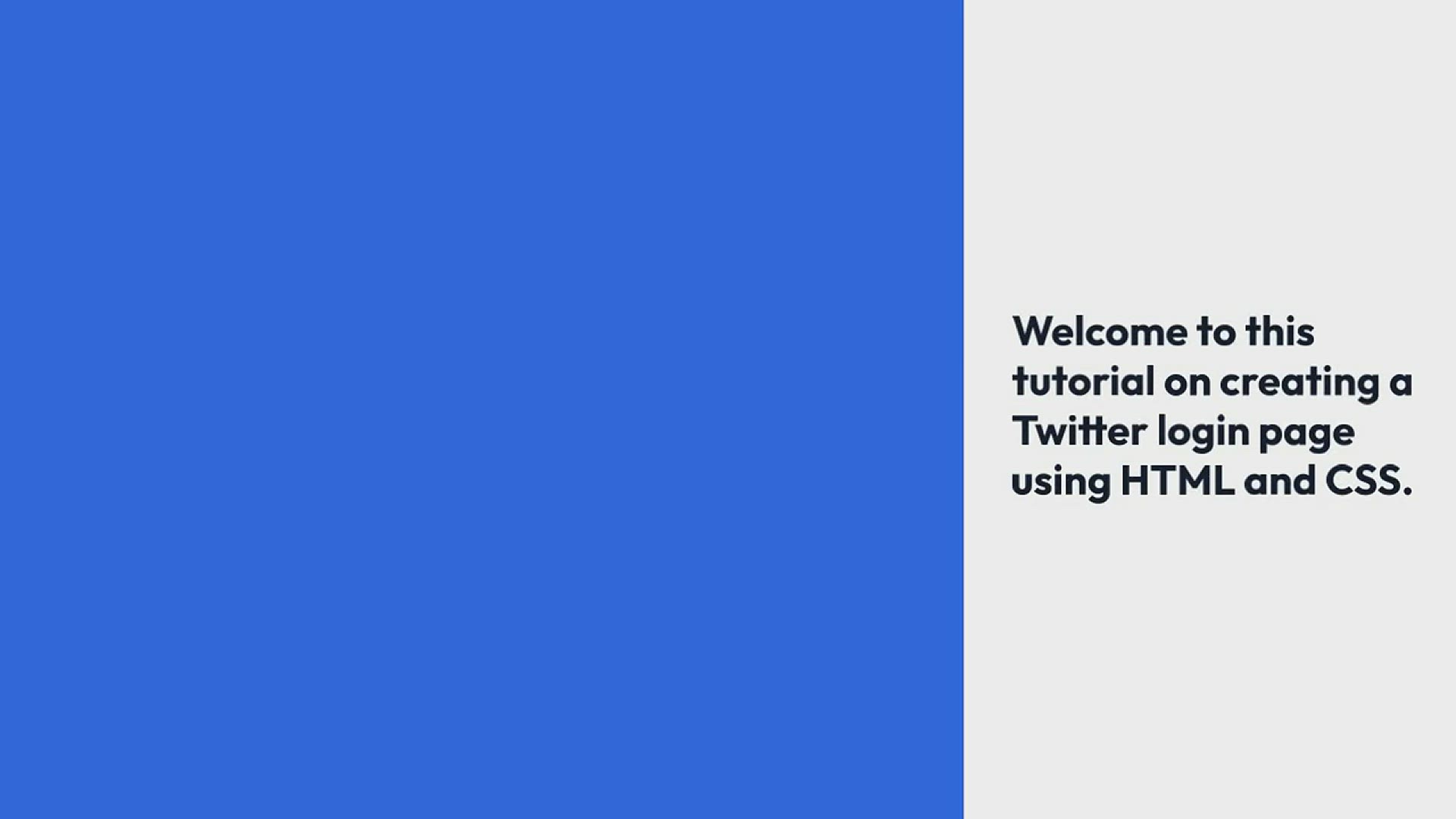 'Video thumbnail for Twitter Login Page Design Using HTML CSS with Source Code'