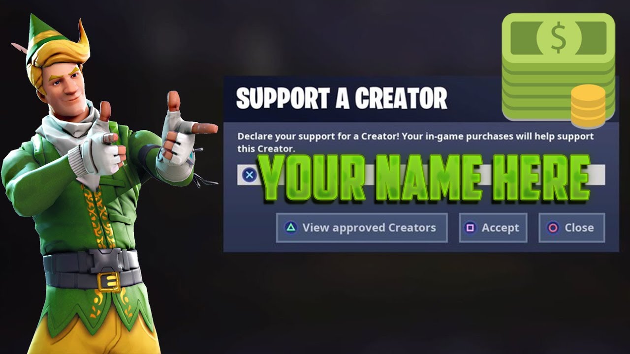 Video thumbnail for Get a Code for Support A Creator Fortnite