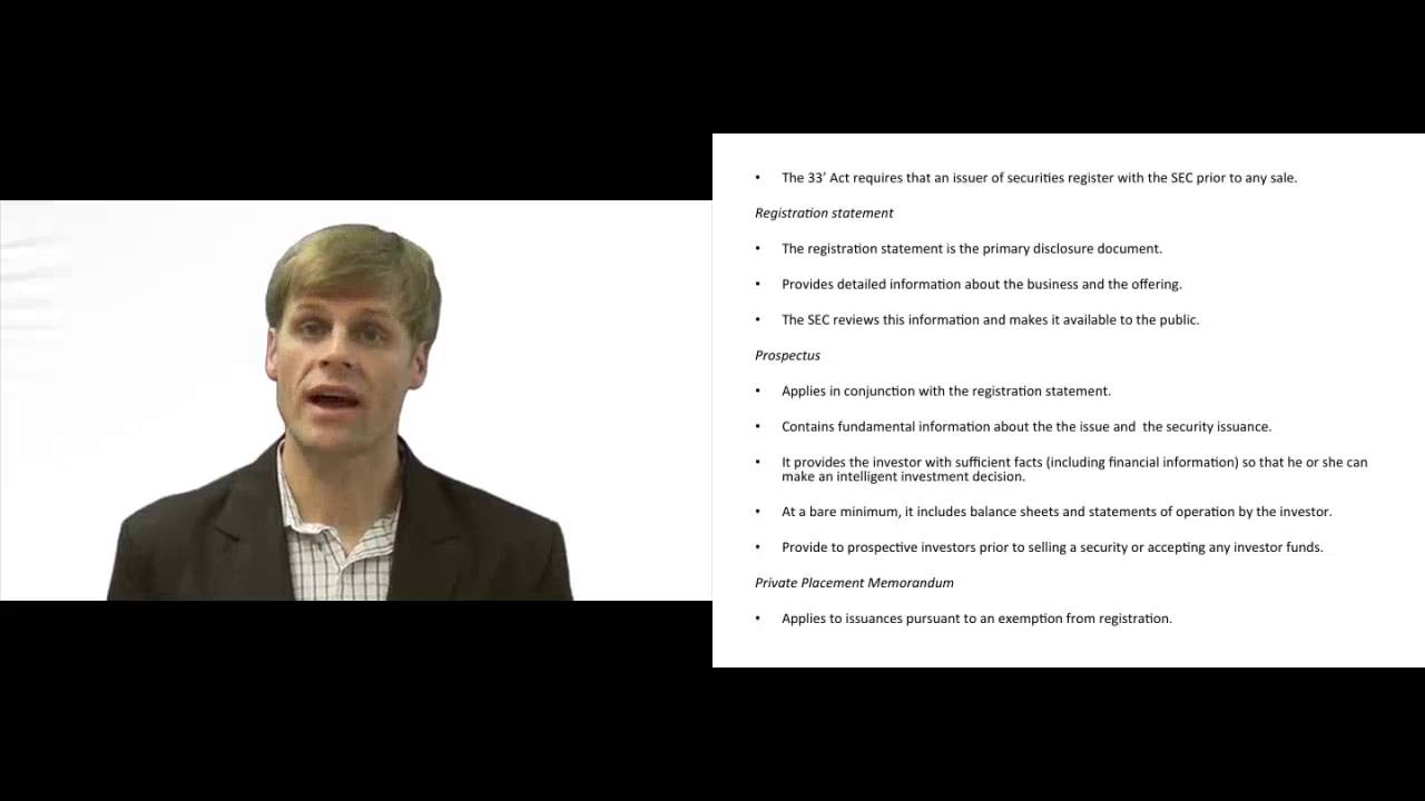 'Video thumbnail for Disclosure Documents in Securities Issuance - Explained'