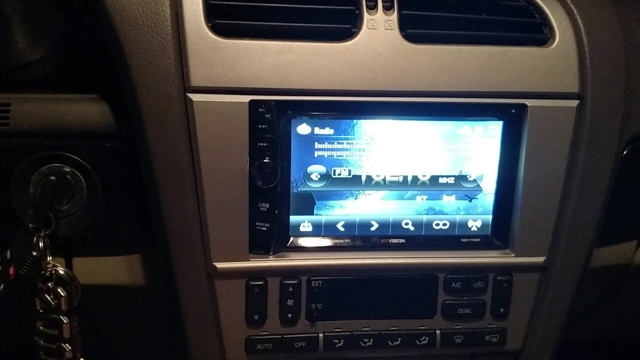 Video thumbnail for Review and usage of the XO Vision double din radio, with factory speakers and kicker 12s