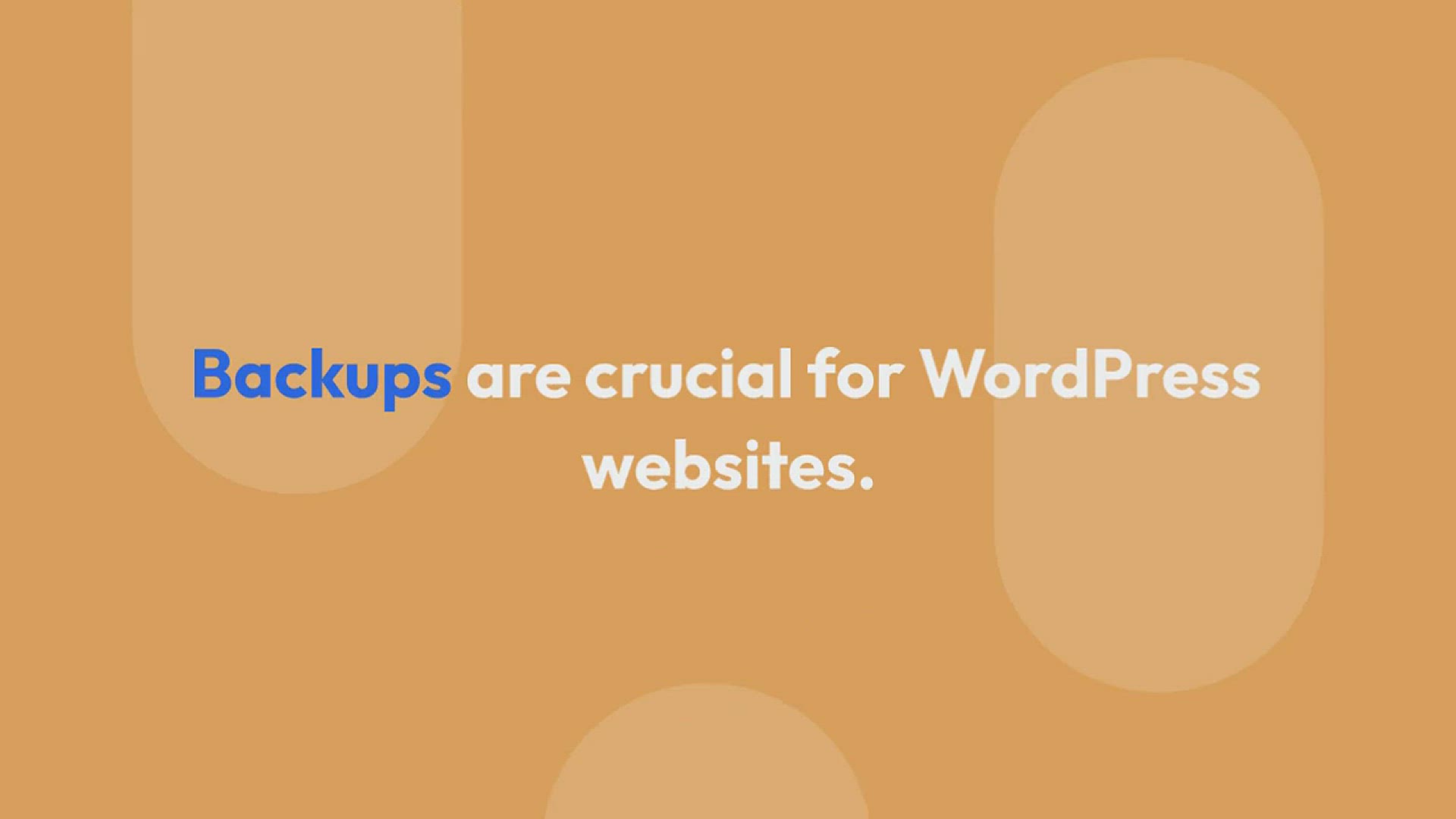 'Video thumbnail for How to Create a WordPress Backup Using a Plugin'
