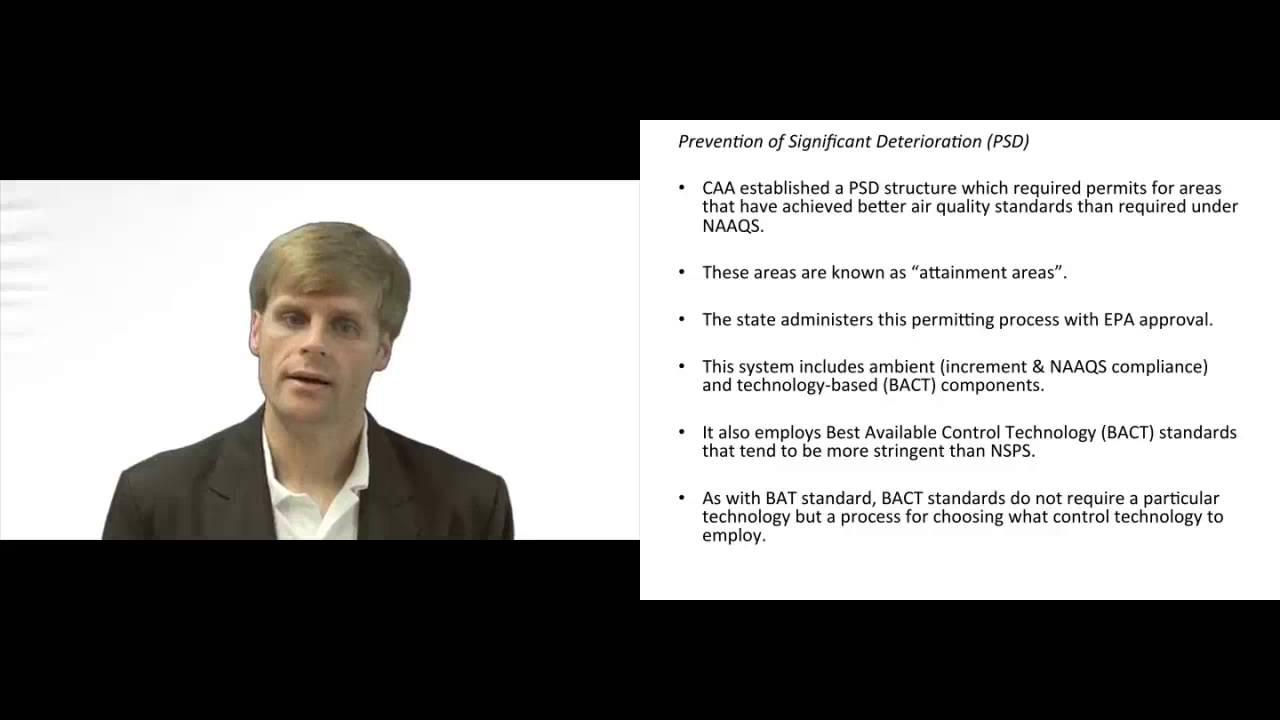 'Video thumbnail for Clean Air Act - Prevention of Significant Deterioration'