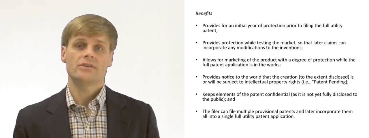 'Video thumbnail for What is a Provisional Patent?'