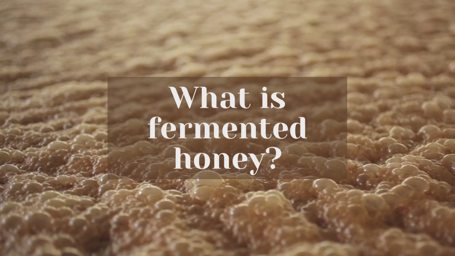 Video thumbnail for What is Fermented Honey