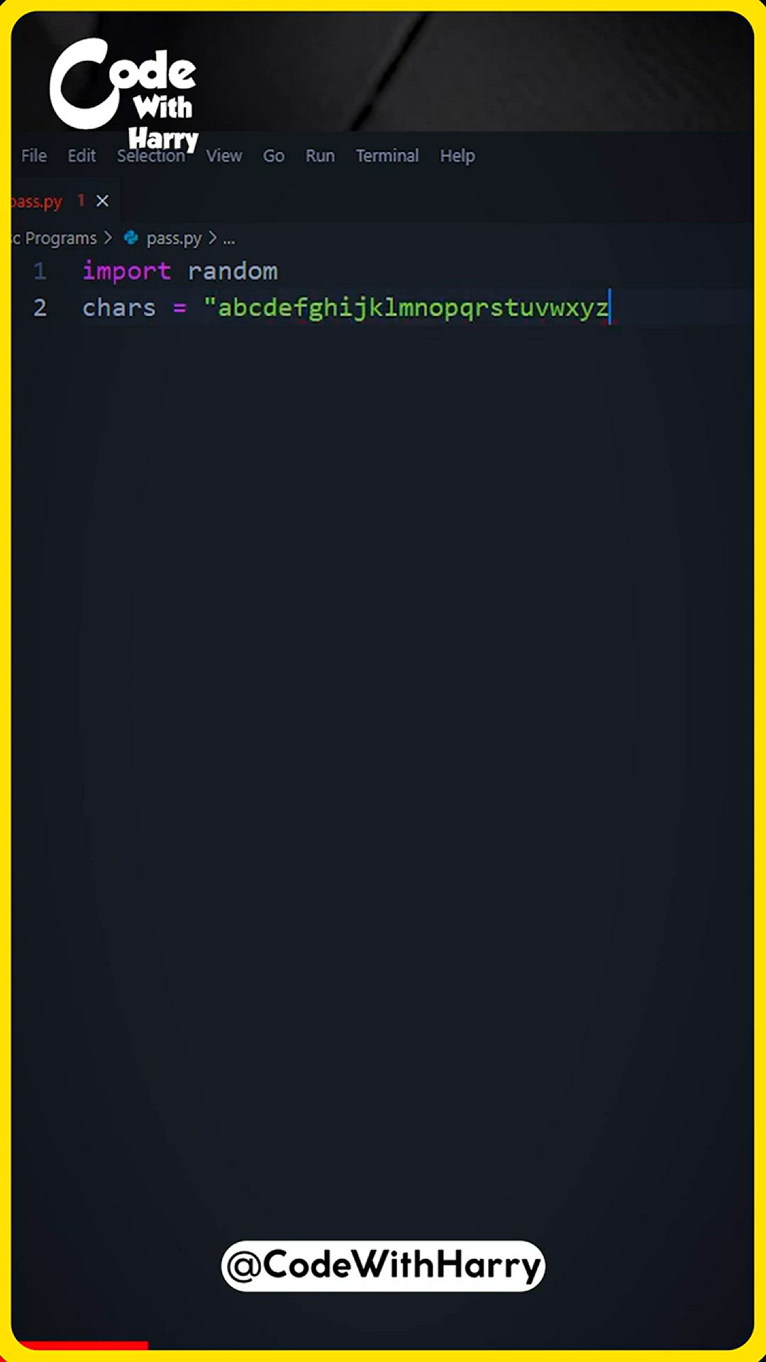 'Video thumbnail for Password generator in Python'