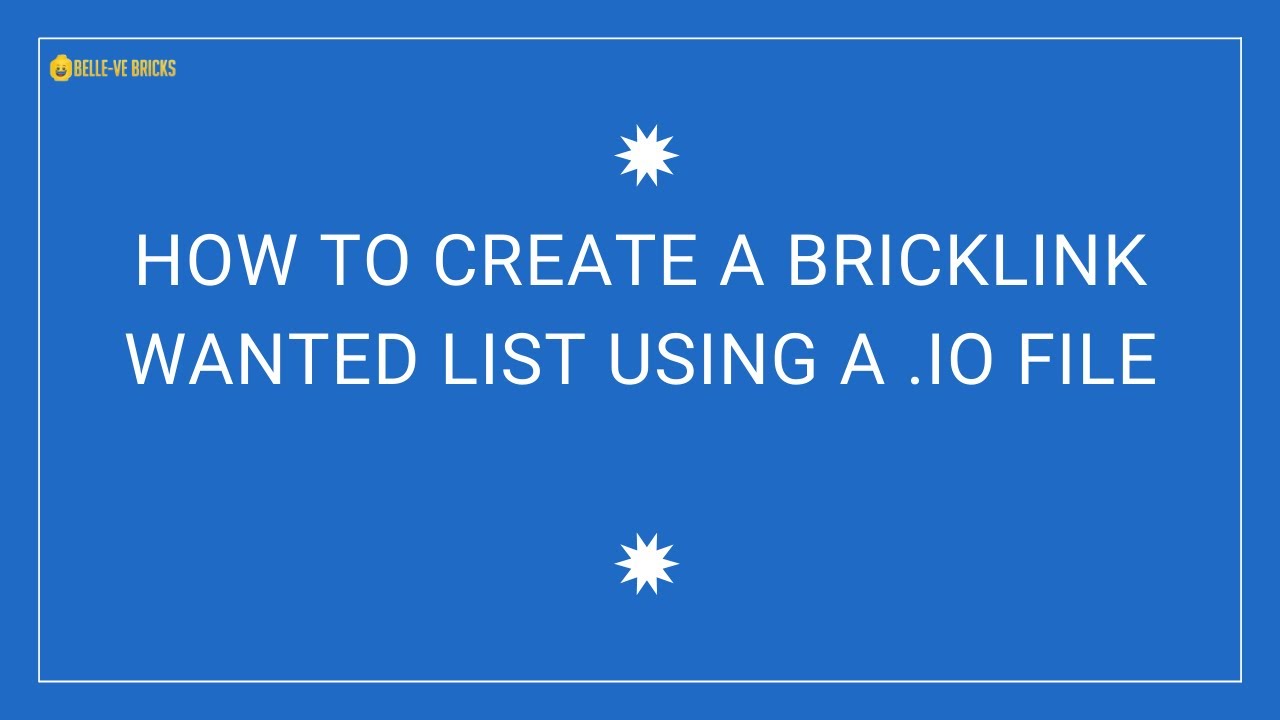 'Video thumbnail for How to create a Bricklink wanted list using an io file'