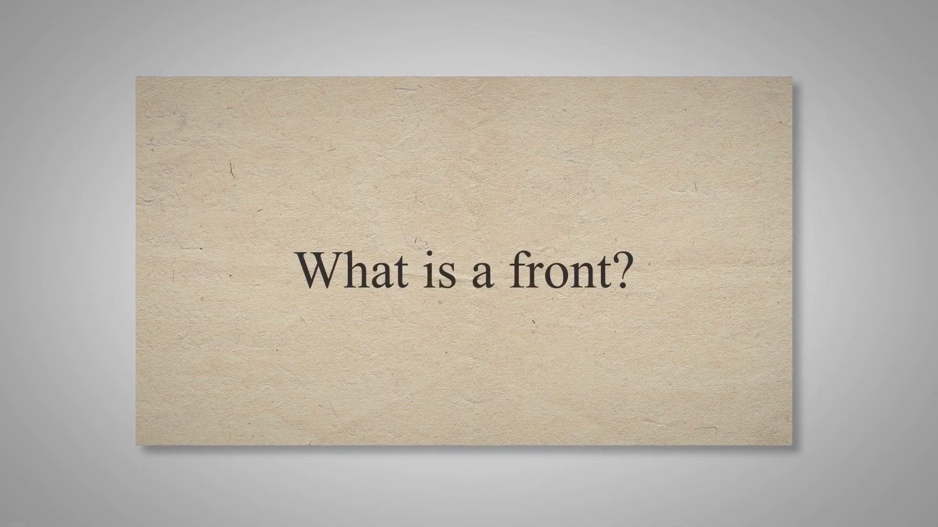'Video thumbnail for Types of Fronts: What kind of weather is on the way?'