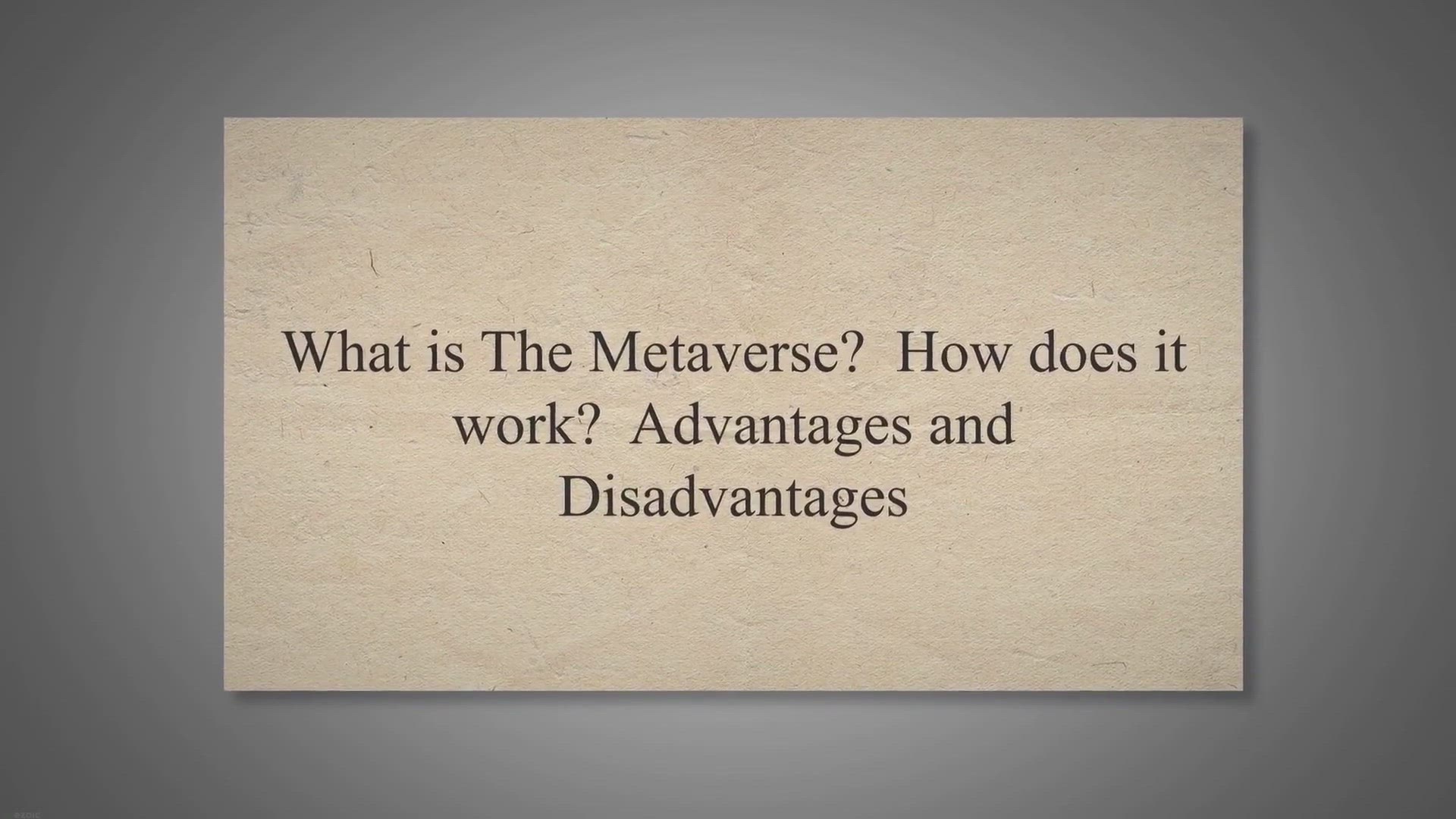 Video thumbnail for What is The Metaverse? How does it work? Advantages & Disadvantages